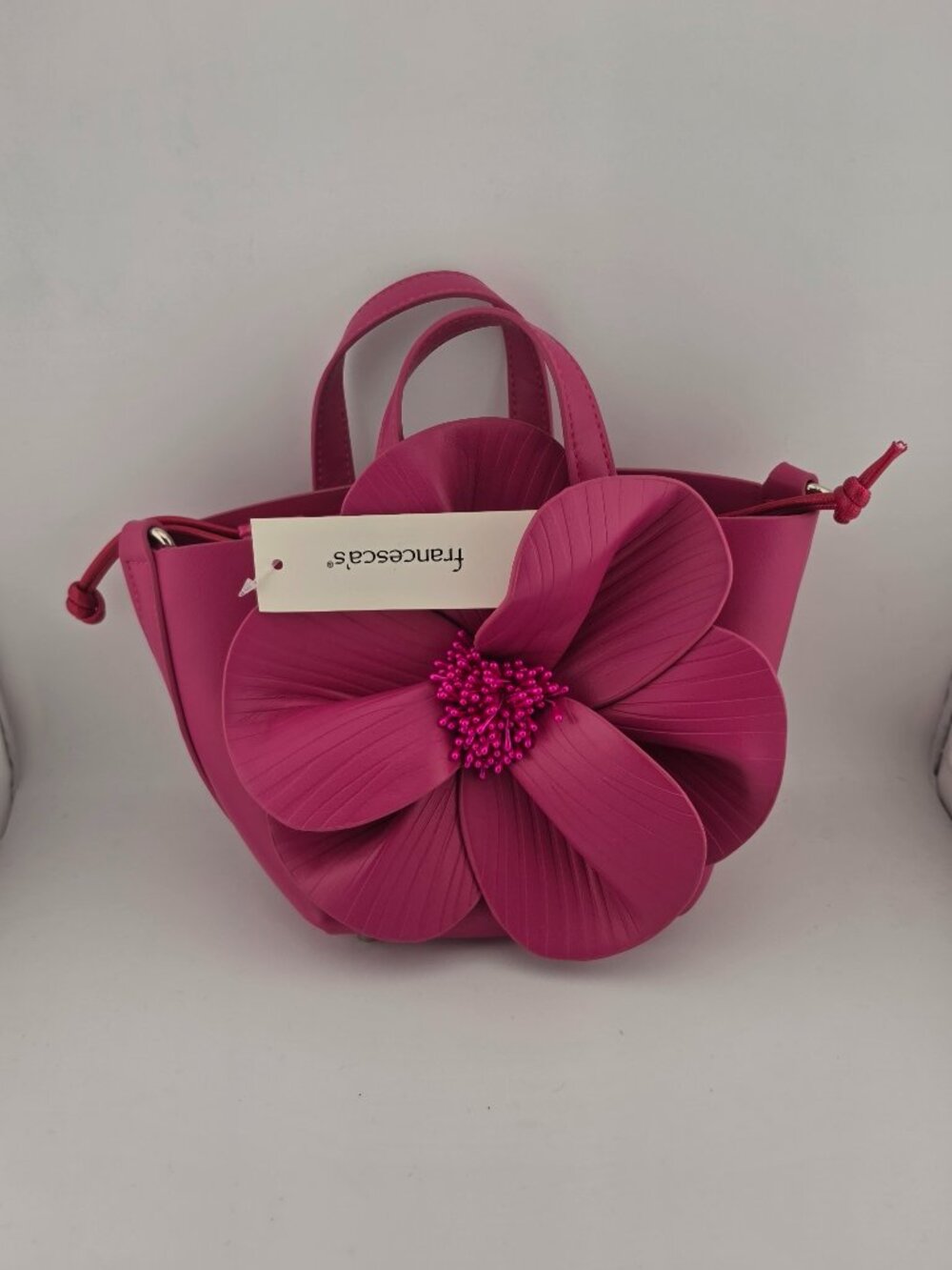 Pink Flower Bucket Bag